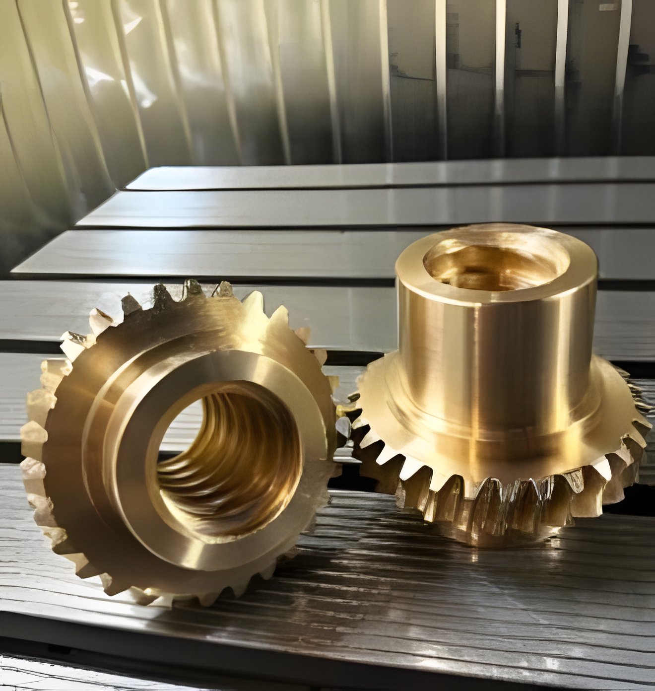 Roues en bronze usinées